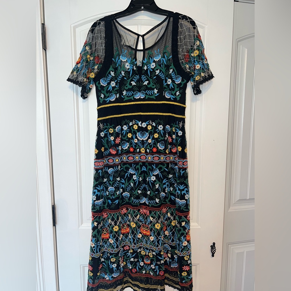 Anthropologie Embroidered Dress
